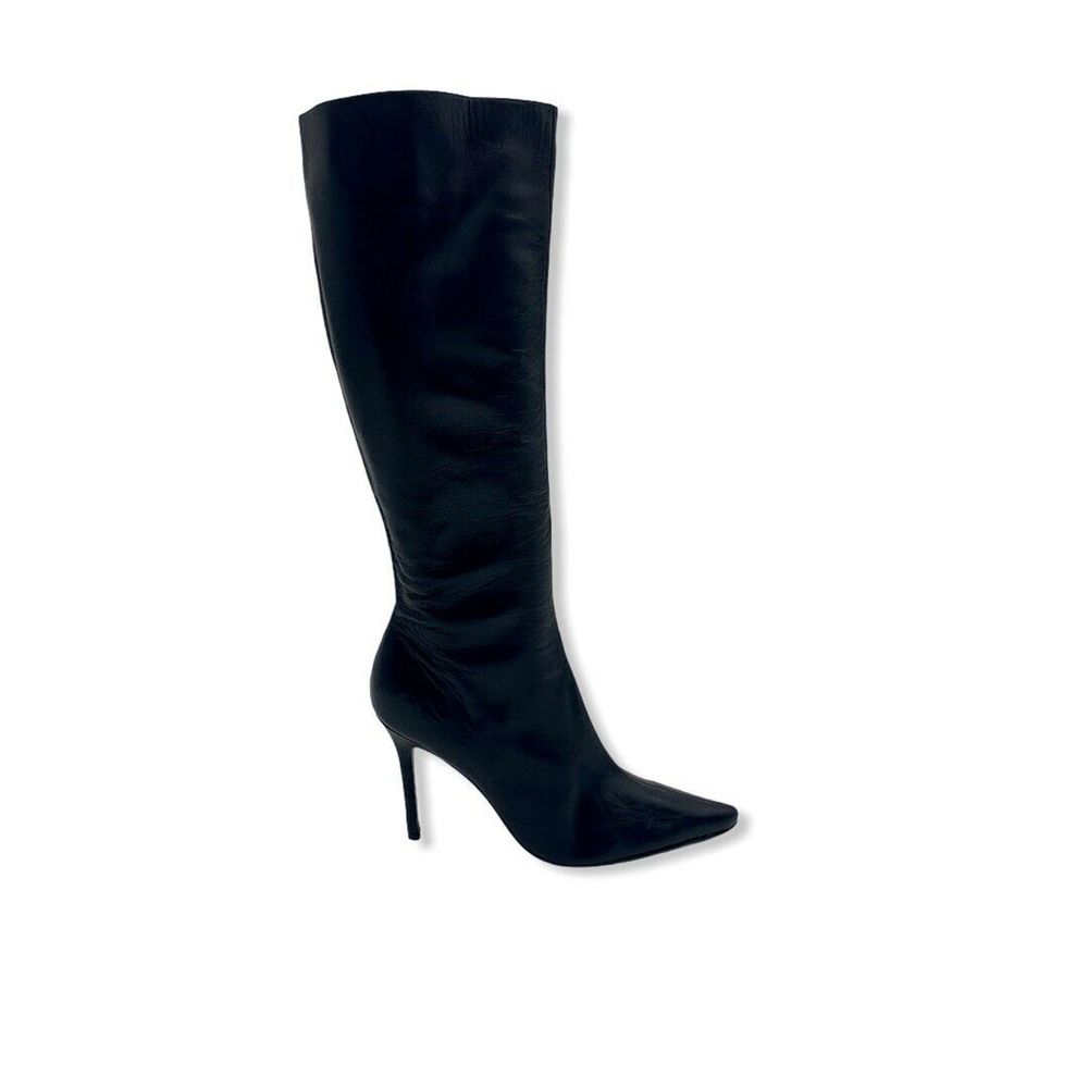 NEW Colin Stuart Black Leather Boots Size 8.5
